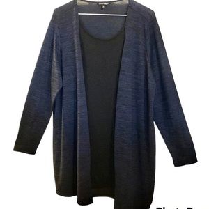 George Navy blue and black long sleeve knit fooler sweater size 1x